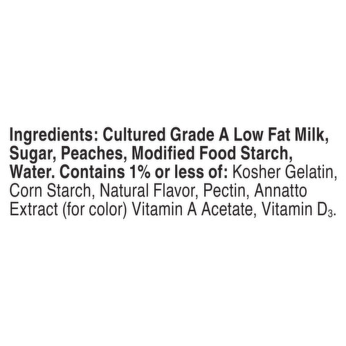 Yoplait Low Fat Harvest Peach Yogurt