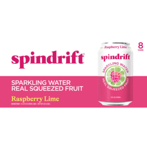 Spindrift Unsweetened Raspberry Lime Sparkling Water