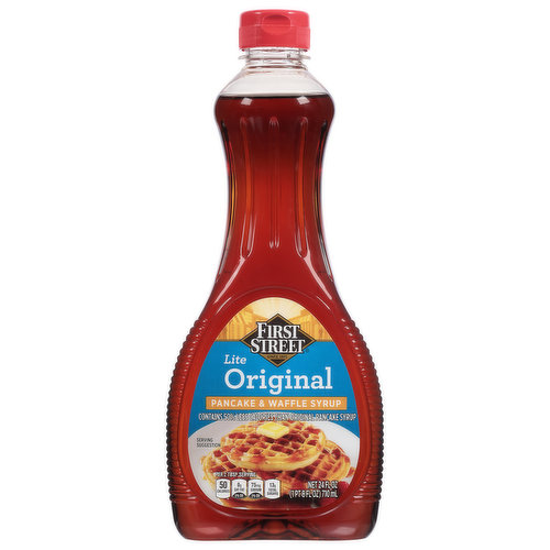 First Street Pancake & Waffle Syrup, Original, Lite