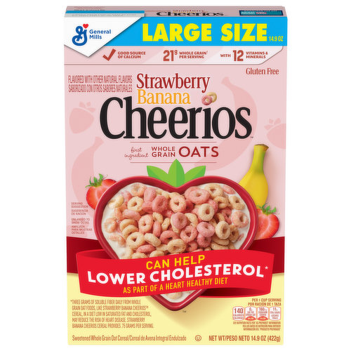 Cheerios Cereal, Strawberry Banana, Large Size