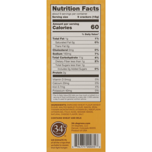 34 Degrees Crisps, Sesame