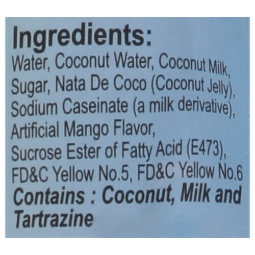 Kuii Mango Flavor Coconut Milk Drink with Nata de Coco