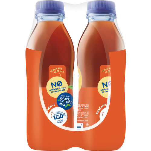 Snapple Tea, Peach, 6 Pack