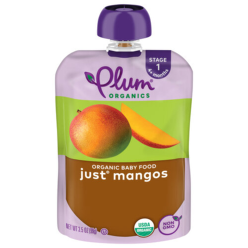 Plum Organics Just® Mangos Stage 1 Organic Baby Food 3.5oz Pouch