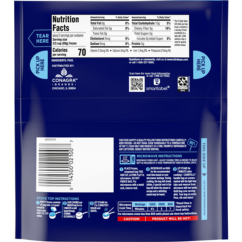 Birds Eye Peas, Sweet