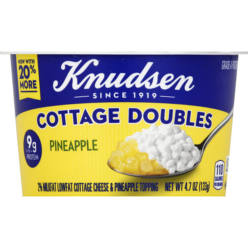 Knudsen Cottage Cheese, 2% Milkfat, Lowfat, Pineapple