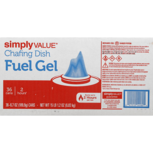 Simply Value Fuel Gel, Chafing Dish, Cans