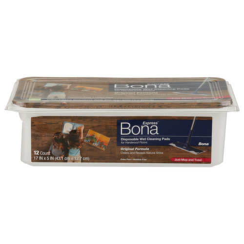 Bona Wet Cleaning Pads, Disposable, Original Formula