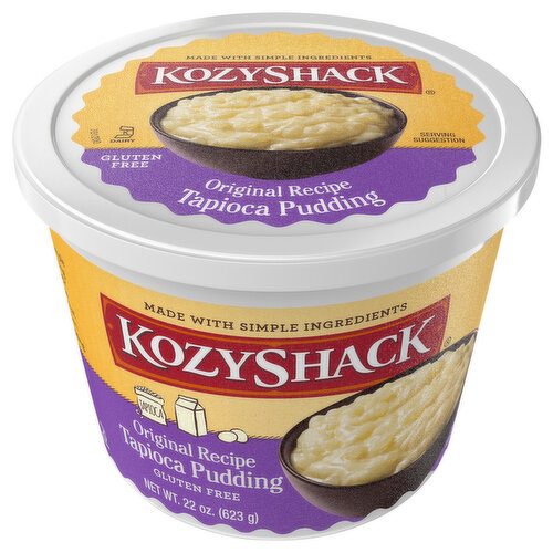 Kozy Shack Pudding, Gluten Free, Original Recipe, Tapioca