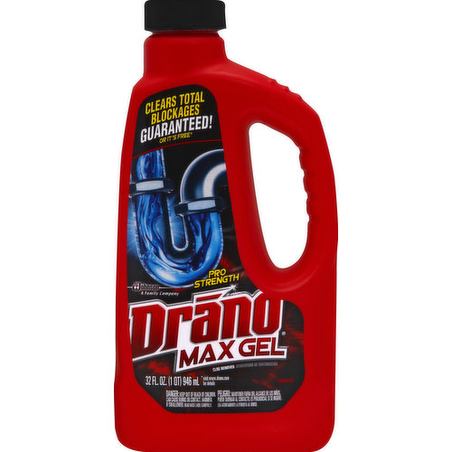 Drano Clog Remover, Max Gel, Pro Strength