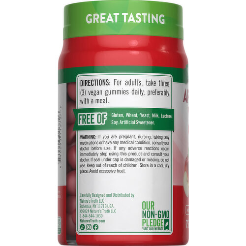 Nature's Truth Delicious Apple Flavor Gummies 600 mg Apple Cider Vinegar