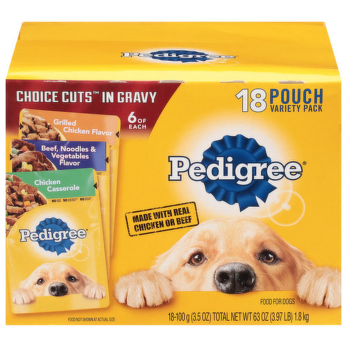 Pedigree Food for Dogs, Choice Cuts, Assorted, Variety Pack