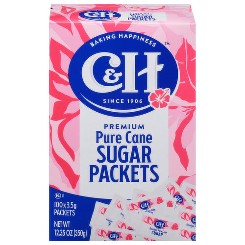 C&H Premium Pure Cane Sugar Packets
