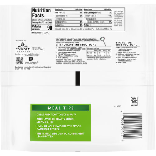 Birds Eye White Corn, Petite