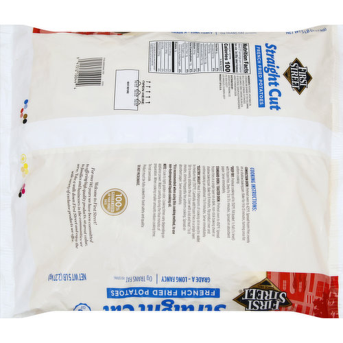 First Street Potatoes, French Fried, Straight Cut, 3/8 Inch Cut