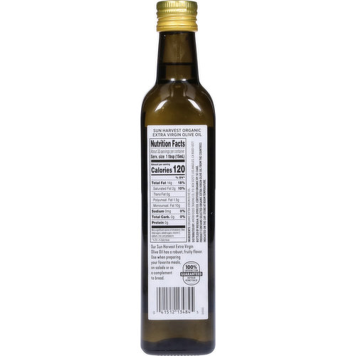 Sun Harvest Olive Oil, Organic, Extra Virgin, Cold Pressed