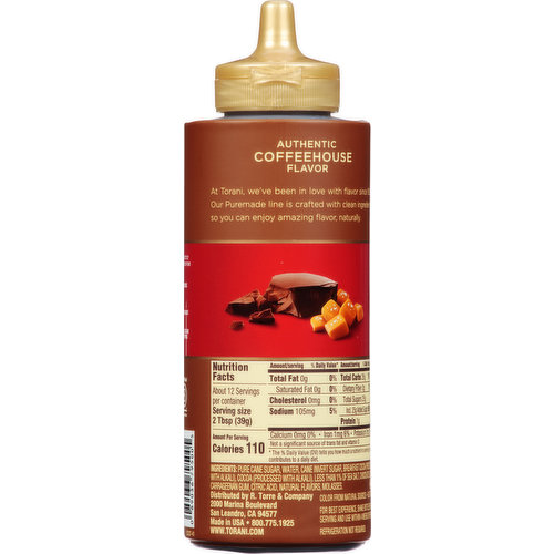 Torani Puremade Sauce, Sea Salt Chocolate Caramel Flavored