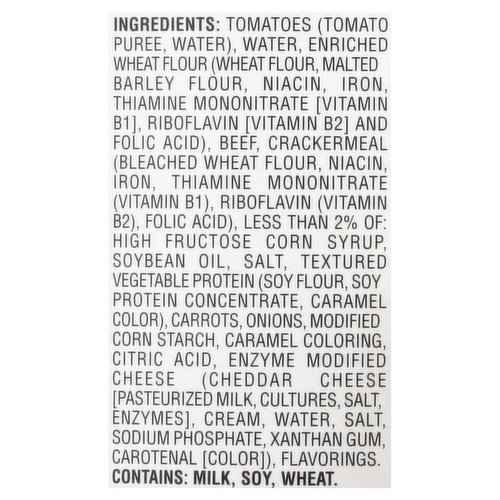 Chef Boyardee Ravioli, in Tomato & Meat Sauce, Beef