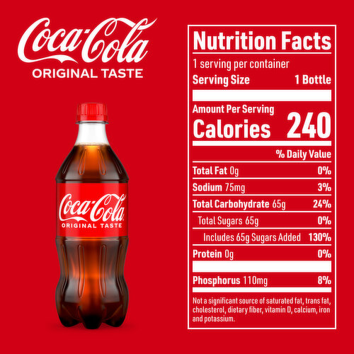 Coca-Cola Soda Soft Drink 20 fl oz, 24 pack