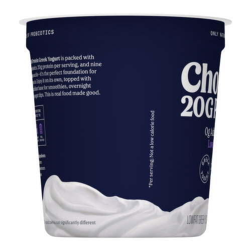 Chobani Yogurt, Greek, Lowfat, Plain