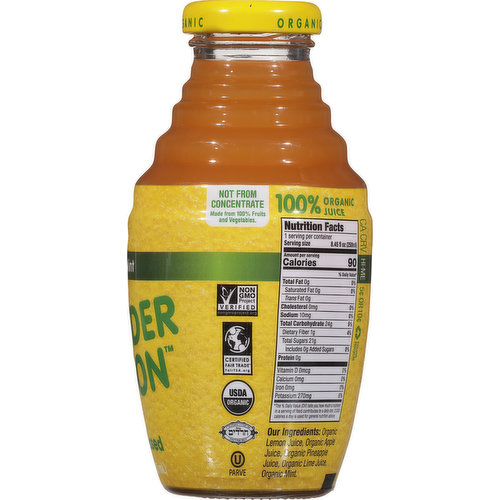 Wonder Melon 100% Juice, Organic, Lemon Mint, Cold Pressed