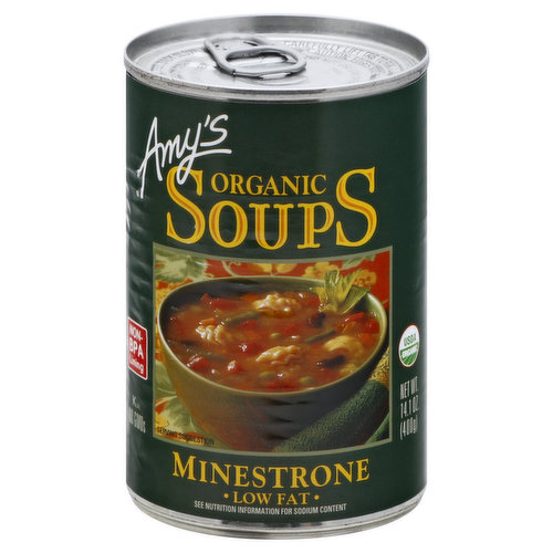 Amy's Soups, Low Fat, Organic, Minestrone