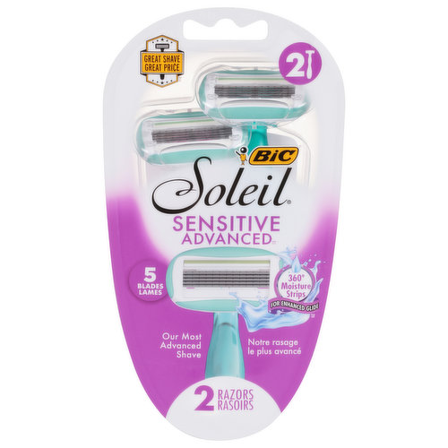 BiC Razors, Sensitive Advanced, 5 Blades