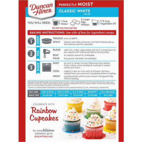 Duncan Hines Perfectly Moist Classic White Cake Mix