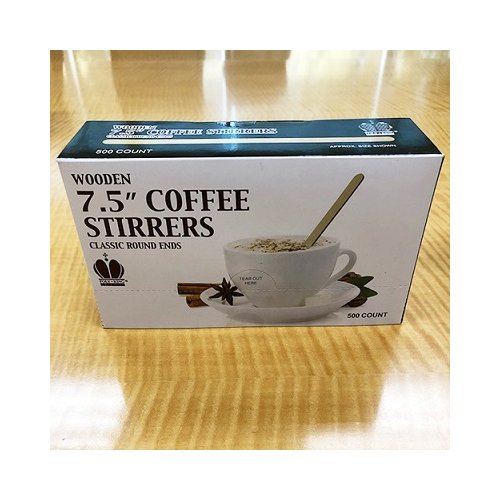 Poly King 7.5 Inch Wooden Coffee Stirrers