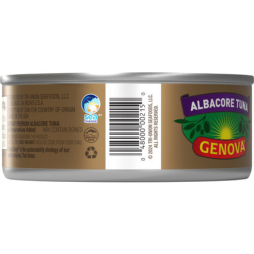 Genova Albacore Tuna, in Olive Oil, Wild Caught