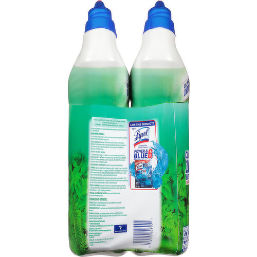 Lysol Toilet Bowl Cleaner, Forest Rain Scent, Cling & Fresh, Value 2 Pack
