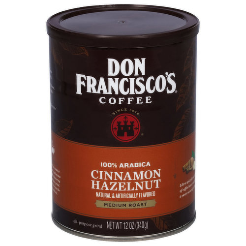 Don Francisco's Coffee, 100% Arabica, Medium Roast, Cinnamon Hazelnut