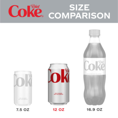 Diet Coke Soda Soft Drink, 12oz