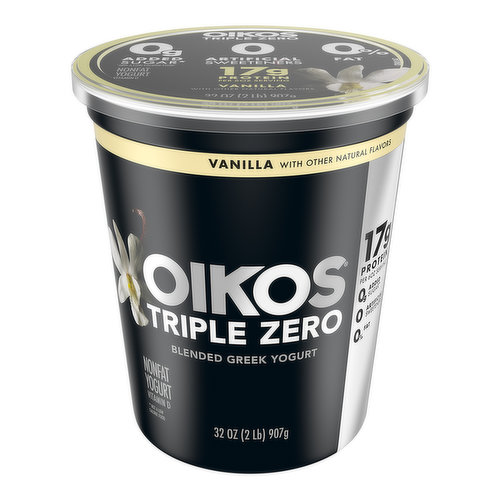 Oikos Yogurt, Nonfat, Blended Greek, Vanilla