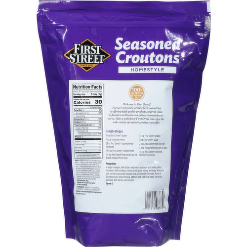 First Street Seasoned Croutons, Homestyle
