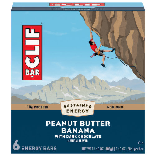 Clif Bar Energy Bars, Peanut Butter Banana with Dark Chocolate