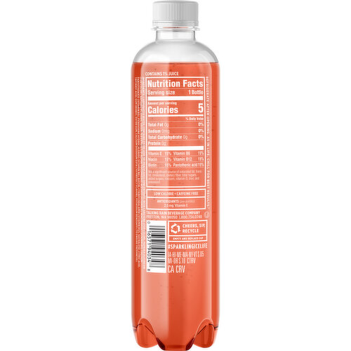 Sparkling Ice Sparkling Water, Zero Sugar, Peach Nectarine