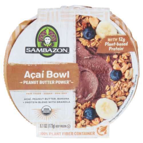 Sambazon Acai Bowl, Peanut Butter Power