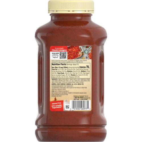 Prego Italian Sauce, Traditional, Family Size