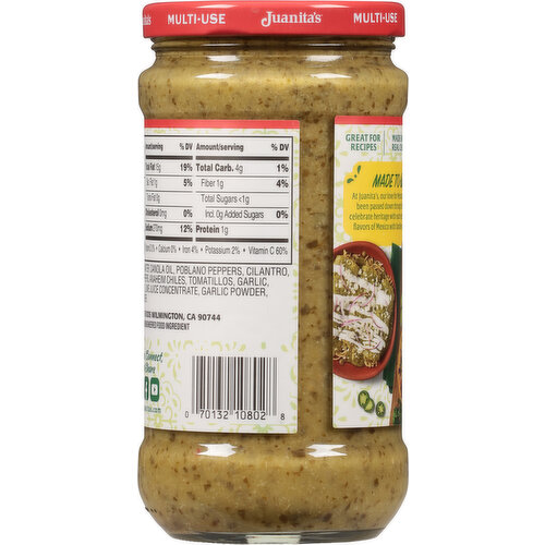 Juanita's Multi-Use Tres Chiles Cremosa Cooking Sauce
