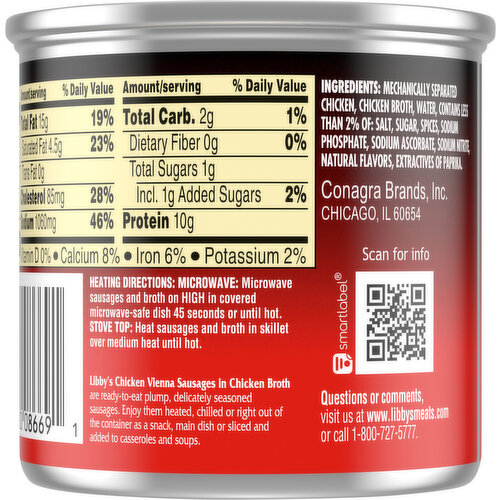 Libby's Chicken Vienna Sausage in Chicken Broth