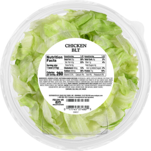Ready Pac Foods Chicken BLT, with Buttermilk Ranch Dressing