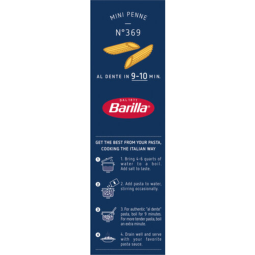 Barilla Mini Penne - Non-GMO Pasta Made with Durum Wheat Semolina & Kosher