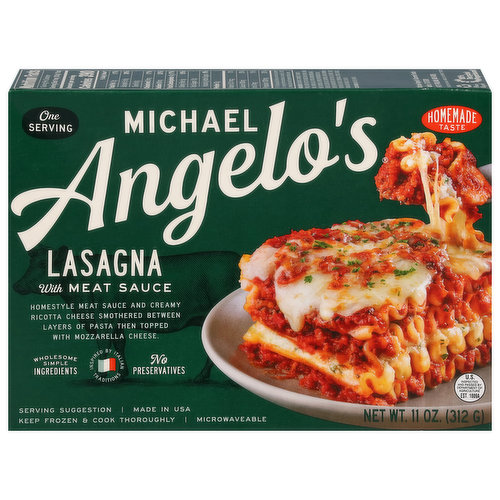 Michael Angelo's Lasagna, with Meat Sauce