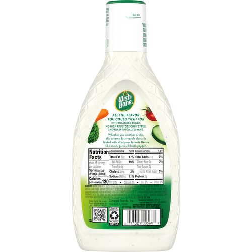 Wish-Bone No Sugar Added Ranch Dressing