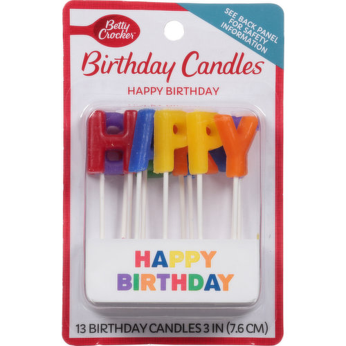 Betty Crocker Birthday Candles, Happy Birthday, 3 Inch