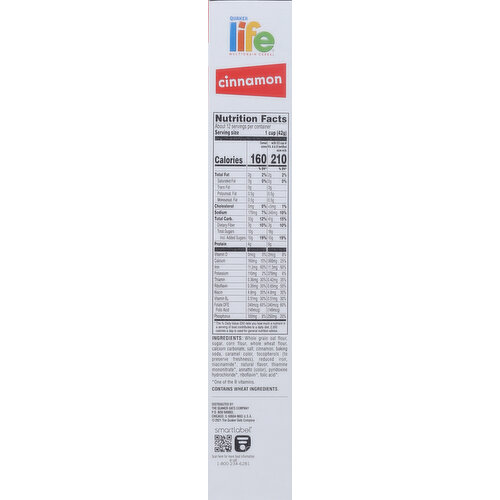 Life Cereal, Multigrain, Cinnamon, Large Size