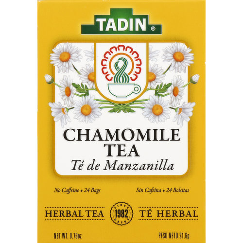 Tadin Herbal Tea, Chamomile, Bags