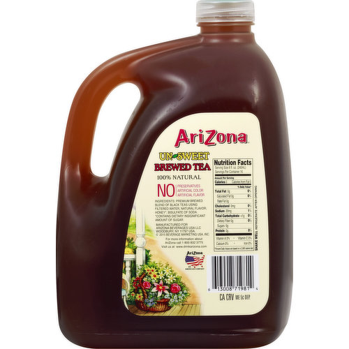 AriZona Tea, Unsweet, Brewed, Southern Style
