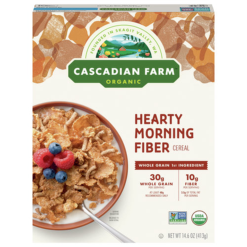 Cascadian Farm Cereal, Organic, Heart Morning Fiber